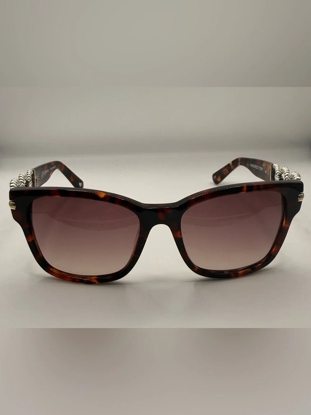 Brighton Kindred Tort Tortoise Chain Link Sunglasses w/ Brighton Case - Picture 2 of 8